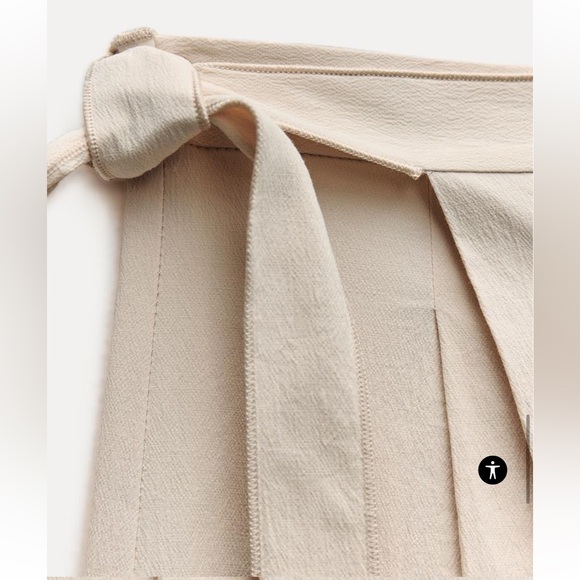 Zara ZW Collection Wrap Front Pants Side Tie Size Medium/Large available NWT - Picture 8 of 11